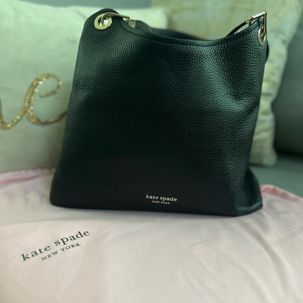 Kate Spade Black Pebbled Leather Shoulder Bag